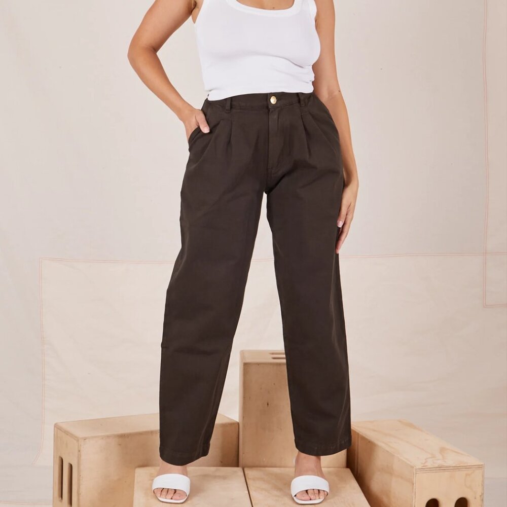 COPY - Big Bud Press Heavyweight Trousers - Espresso Brown size XS